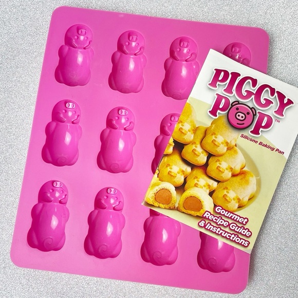 Piggy Pop 12 piece Silicone Mold Cake Pan, Chocolate Candy, Jello Shots, etc! - Picture 1 of 6